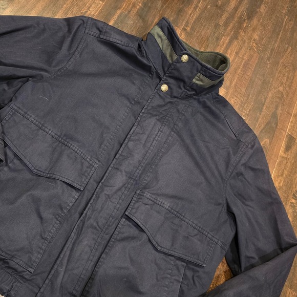 Vintage Pacific Trail Navy Blue Lined Bomber Jacket Mens Large Coat Outdoor - Picture 3 of 8